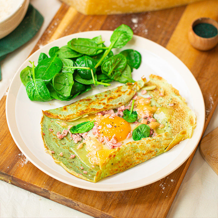 Crèpes vert à l'Emmental de Savoie